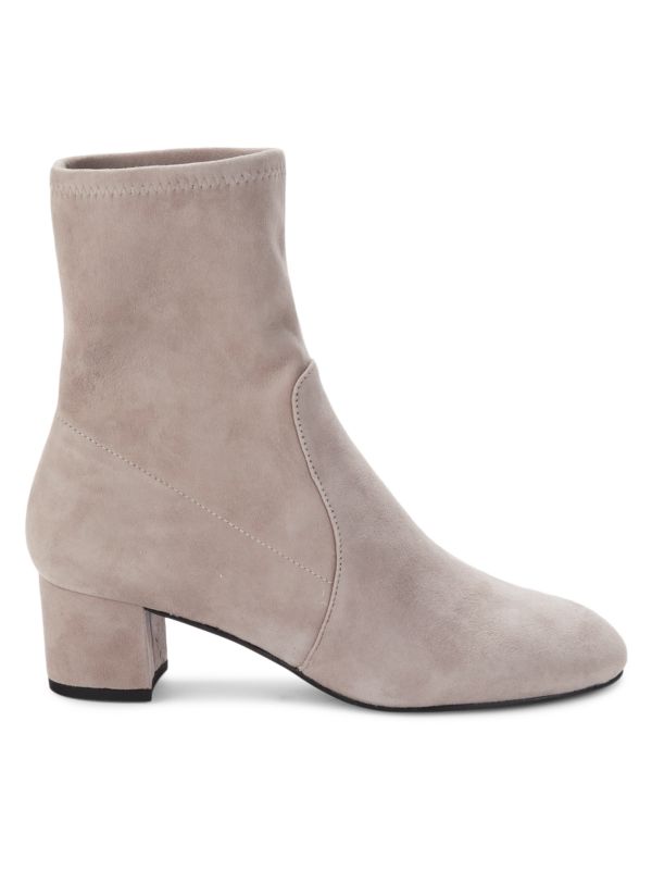 Stuart Weitzman Sofia Block Heel Suede Sock Boots